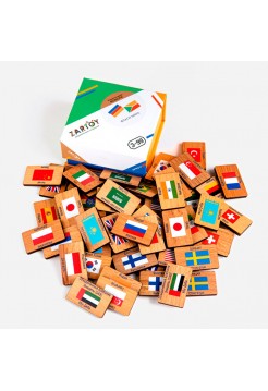 Мемори "Флаги мира" в картонной коробочке (60 фишек)