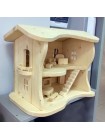 Деревянный кукольный дом с мебелью (2 этажа) купить