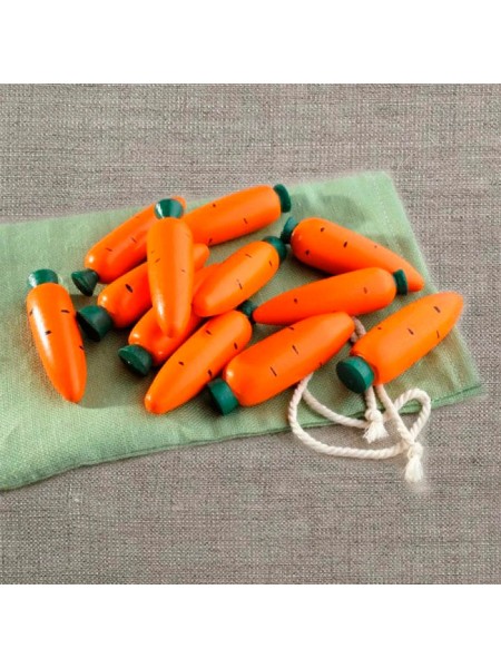 Счетный материал 12 морковок в льняном мешочке, Леснушки