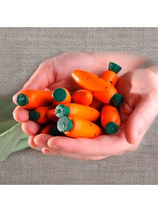 Счетный материал 12 морковок в льняном мешочке, Леснушки