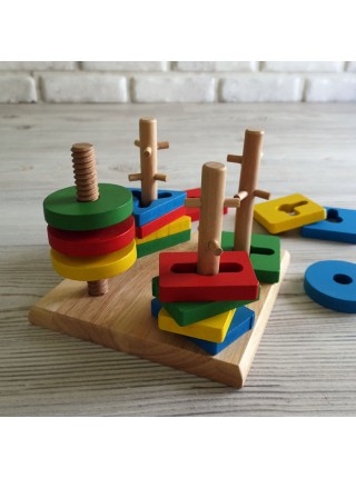 Деревянная игрушка Сортер "Логика", 4 формы