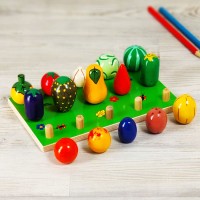 Развивающий набор "Веселая Грядка" - Овощи-фрукты, 15 предметов