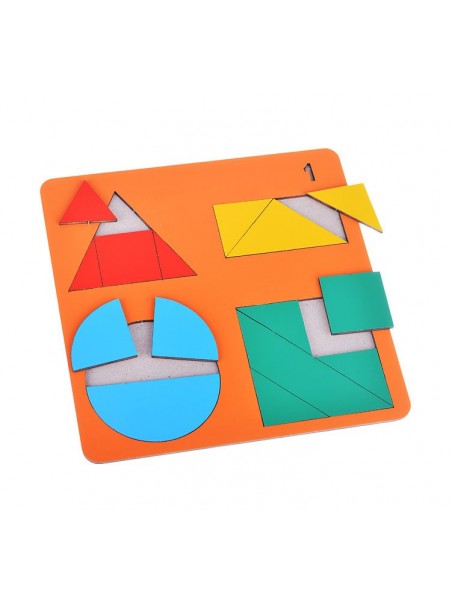Геометрические головоломки для детей «Веселая геометрия» №1, Оксва