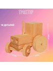 Деревянный конструктор "Трактор", 18 деталей купить