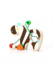 Деревянная развивающая игрушка "Зебра" с бусинами - Божья коровка, купить