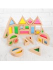 Радужные блоки (Rainbow blocks) - Сенсорный деревянный конструктор купить