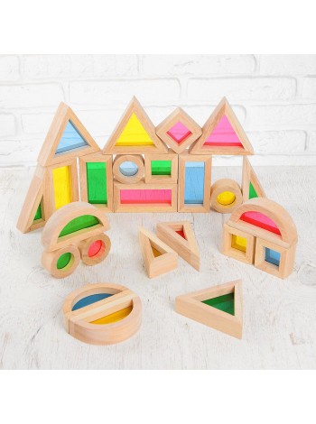 Радужные блоки (Rainbow blocks) - Сенсорный деревянный конструктор купить