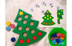 Математические игры с Новогодней тематикой - Мозаика ёлочка