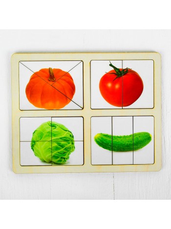 Разрезные картинки "Овощи-1", Smile Decor Р014 купить