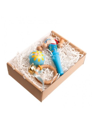 Набор погремушек "Морской мини" в подарочной коробке, Леснушки V0406pod