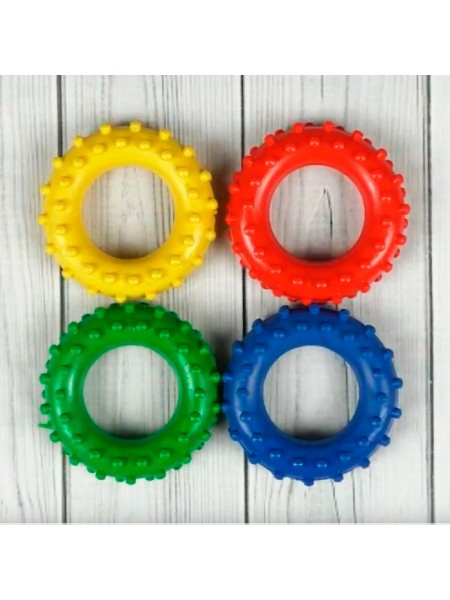 Набор из 4 разноцветных колец с шипами (кистевые эспандеры), d 6 см