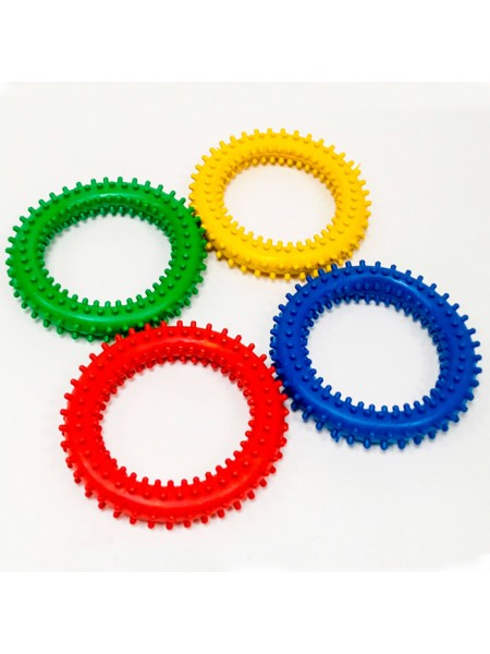 Набор из 4 разноцветных колец с шипами (кистевые эспандеры), d 13 см