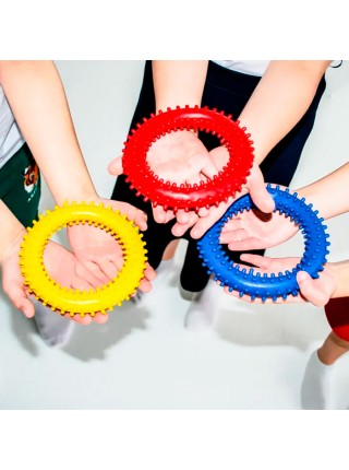 Набор из 4 разноцветных колец с шипами (кистевые эспандеры), d 13 см