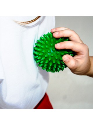 Набор из 4 больших игольчатых массажных шариков / массажные мячики ежики с шипами, d-7.5 см.