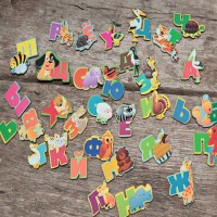 Алфавит русский "Животный мир" магнитные буквы, Мастер игрушек IG0033