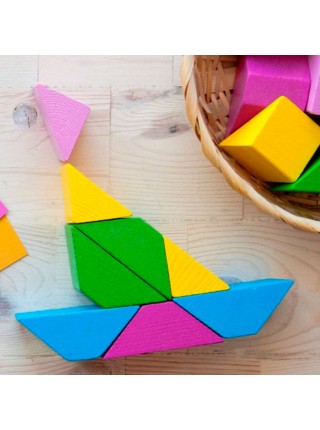 Кубики Цветные треугольники Томик 6677