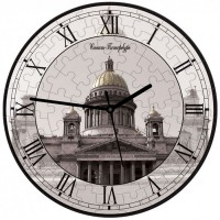 Сборная пазл-игрушка "Часы. Исаакиевский собор", с часовым механизмом, 61 деталь