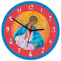 Сборная пазл-игрушка "Часы. Ангел Хранитель", с часовым механизмом, 61 деталь