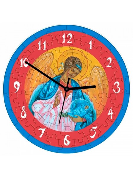 Сборная пазл-игрушка "Часы. Ангел Хранитель", с часовым механизмом, 61 деталь