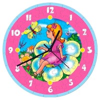 Сборная пазл-игрушка "Часы Дюймовочка", с часовым механизмом, 61 деталь