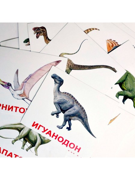 Карточки Домана Динозавры (20 карточек с фактами и заданиями)